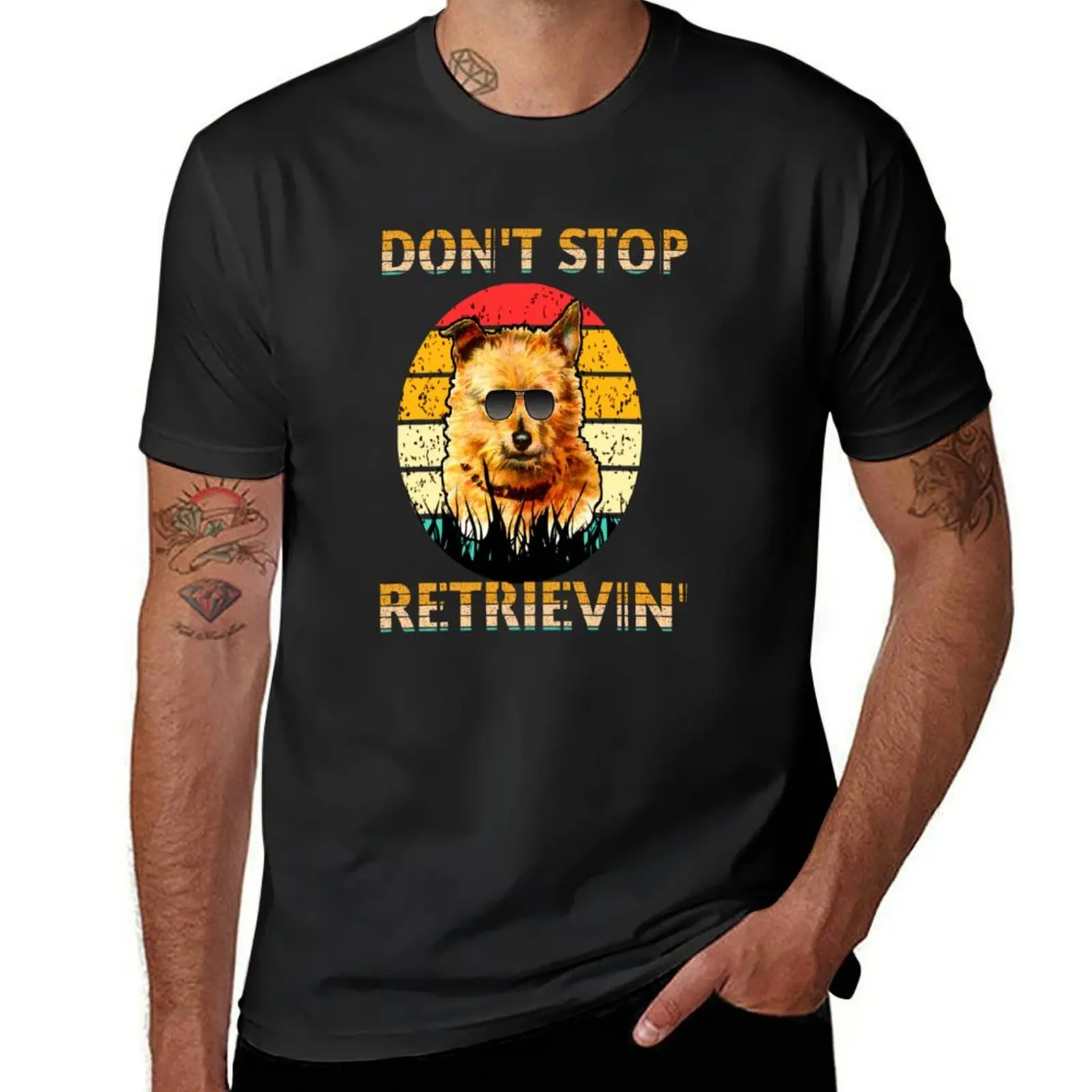 

Don’t stop retrievin Dog t shirt design, T-Shirt vintage clothes sports fans cute clothes plus sizes Men's t-shirts