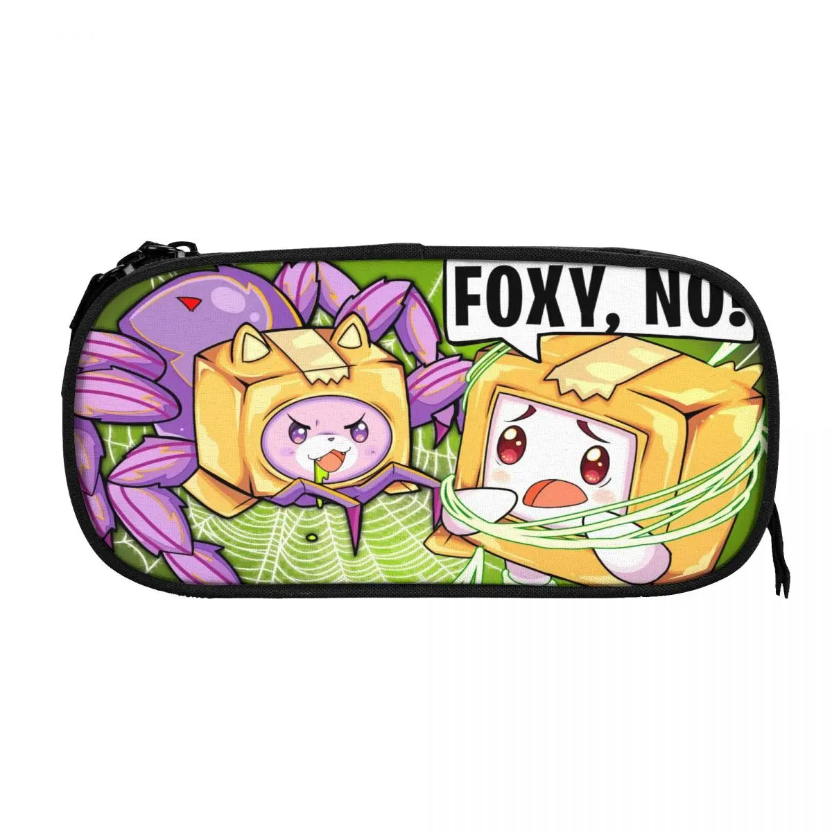 Cartoon Foxy Boxy Lanky-box Big Capacity Pencil Pen Case Office College School Large Storage Bag Pouch Holder Box Organizer