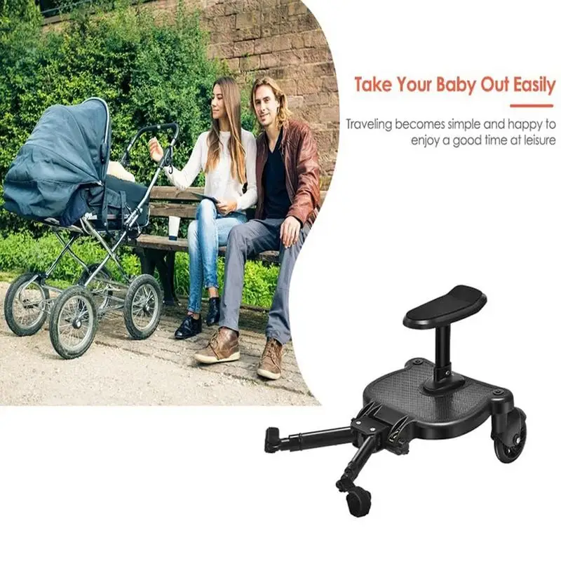 Universals Buggys Pushchair Standing Board Toddler Stroller Attachment Ride Device With Removable Seat Glider Rider Board