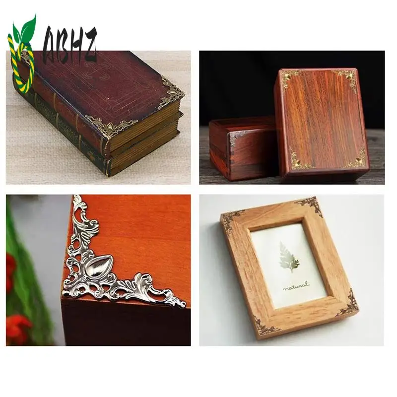 

ABHZ-120 шт. металлическая защита для углов книг, 4 цвета железная защитная крышка края, винтажная антикварная защита для углов для скрапбукинга