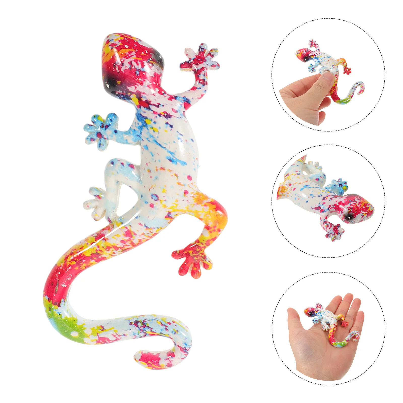 

Resin Gecko Wall Hanging Sculpture Lifelike Lizard For Garden Yard Outdoor Wall Decor Patio Decoration Courtyard Art