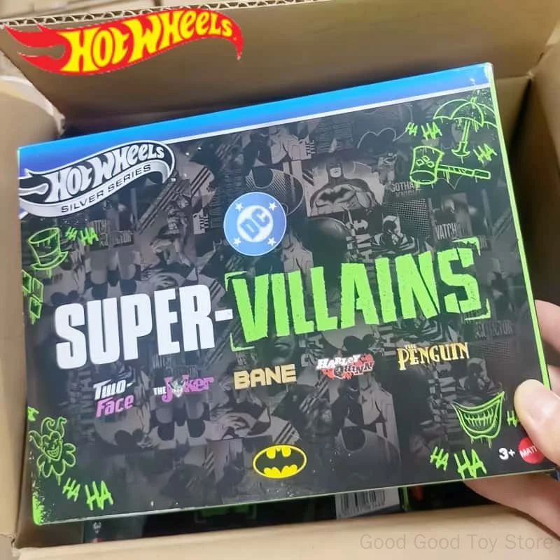 

New Hot Wheels JNN44 Batman Theme 5-Pack Two-Face The Joker Bane Harley Quinn Penguin 1:64 Diecast Alloy Car Collector Toy Gift