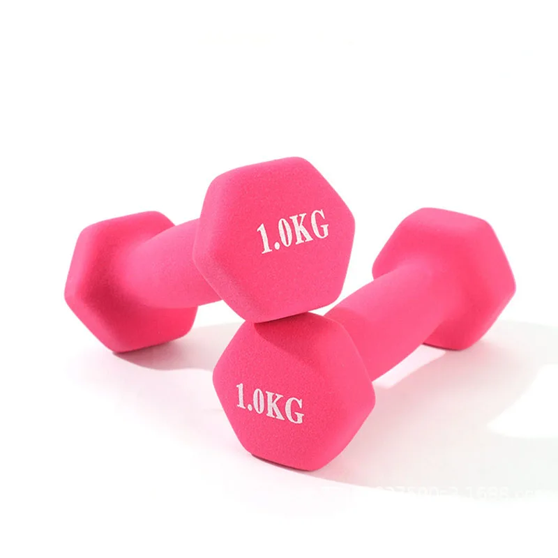 Beauty Sports Dumbbells Weights Body Building Fitness Gym Equipment Women men Yoga Pilates Strength Training Mini 1kg 2 pieces