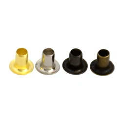 100set occhiello in ottone senza rondella 1.5mm/2mm/2.5mm passacavo per riparazione artigianale in pelle anello per occhi rotondo scarpe borsa abbigliamento cintura in pelle cappello