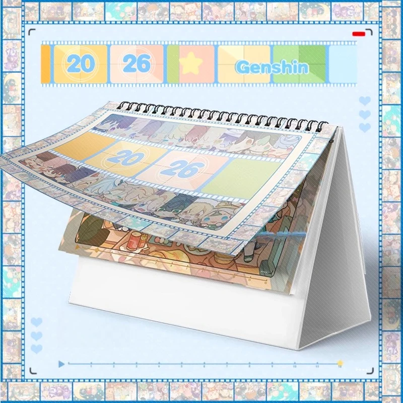 

2026 Genshin Impact Fan made Calendar Tartaglia Zhongli Venti Diluc Xiao Kaedehara Kazuha Wall & Desk Calendar