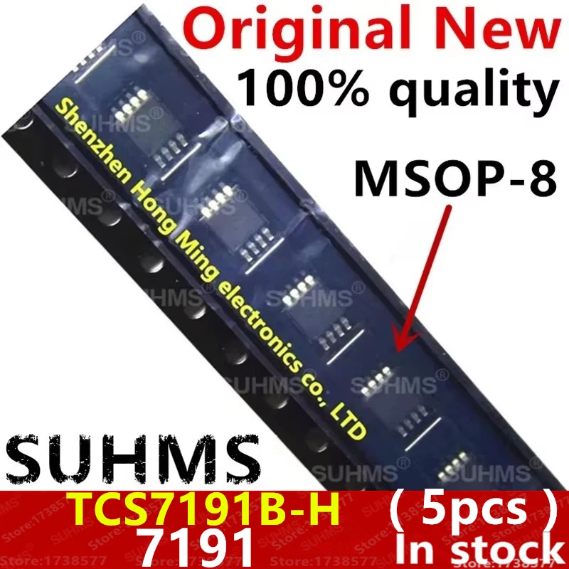 (5piece)100% New TCS7191B-H TCS7191B TCS7191 7191 Msop-8