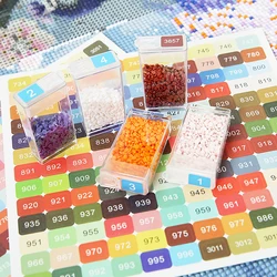 Diamond Painting Color Number Sticker Heart DMC Labels Stickers Organizer Box Diamond Painting Accessories Mosaic Bottle Tools