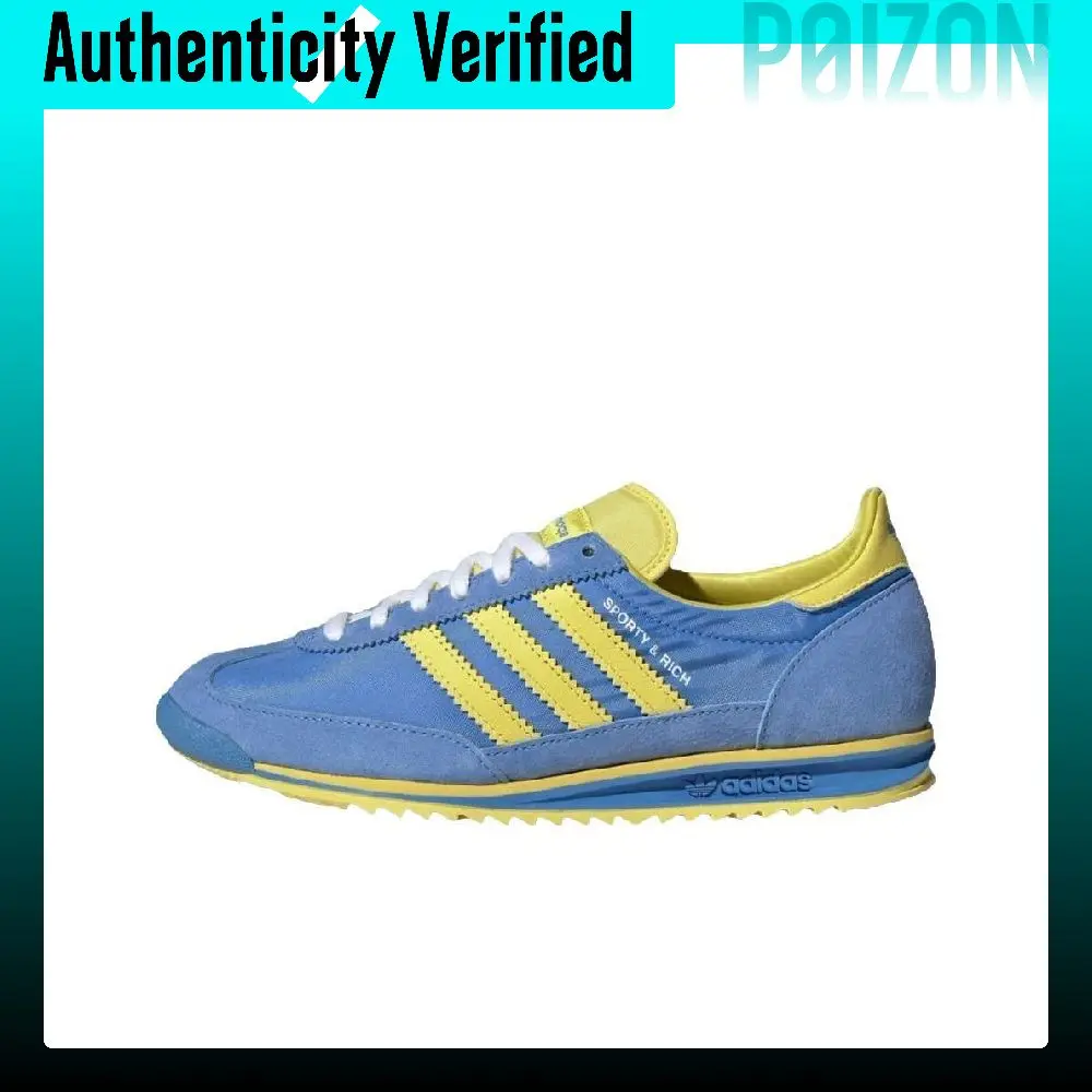 Adidas Originals x SPORTY & RICH SL 72 Low top Casual Shoes Women's Blue Yellow JH6701