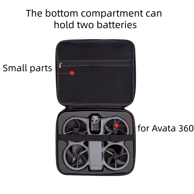 

Nylon Storage Bag for DJI Avata 360 Drone and 1 Battery Carrying Case Dust Resistance and Durability Black