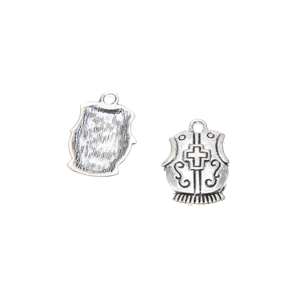 10pcs armor charm silver tone The middle ages armor charm pendant DIY 23x15mm