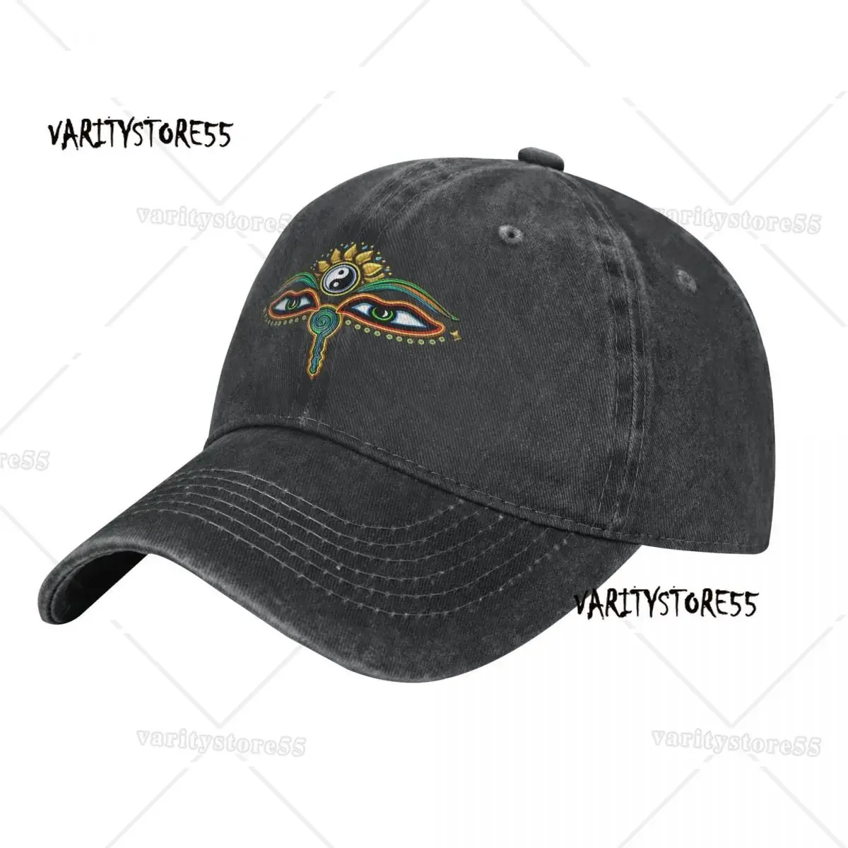 Summer Cap Sun Visor Buddha Eyes Flower Symbol Wisdom And Enlightenment  Hip Hop Caps Meme Cowboy Hat Peaked Hats