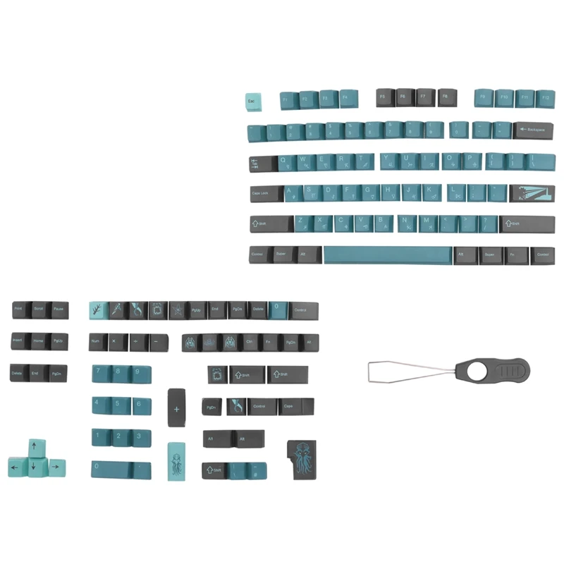 135 Keys/Set Terror Below Theme PBT Dye Subbed Keycap For MX Switch FL980 Mechanical Keyboard Gmk Keycap Cherry Profile