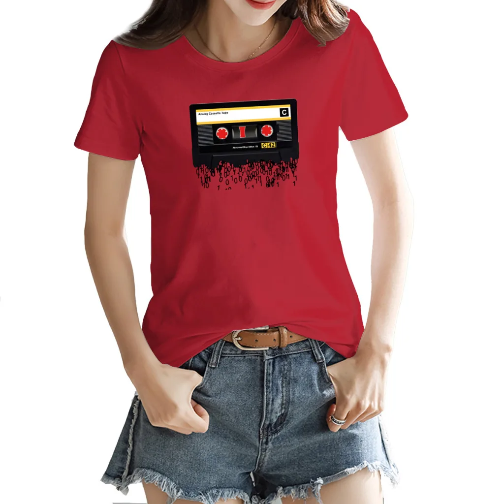 

The death of the cassette tape. Women's Cotton Short Sleeve, Brand Loose Fit T-Shirt, Luxury Designer Top, Summer 2024 Mega Sale