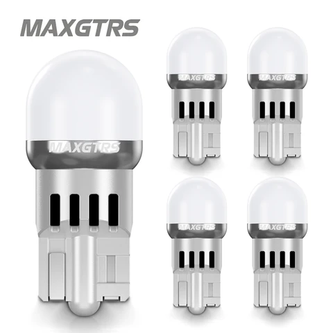 T10 LED W5W Автомобильные лампы 12В, чипы 3030, белые/красные/желтые — изображение товара