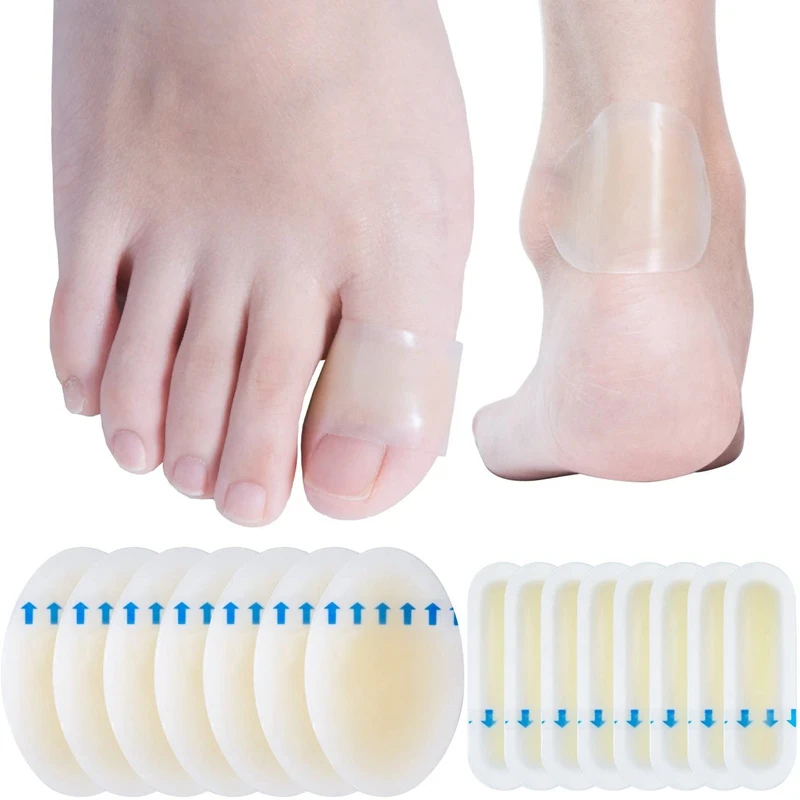 10pcs Fashion Gel Heel Protector Shoes Stickers Foot Patches Adhesive Blister Pads Hydrocolloid Heel Liner Plaster Foot Care