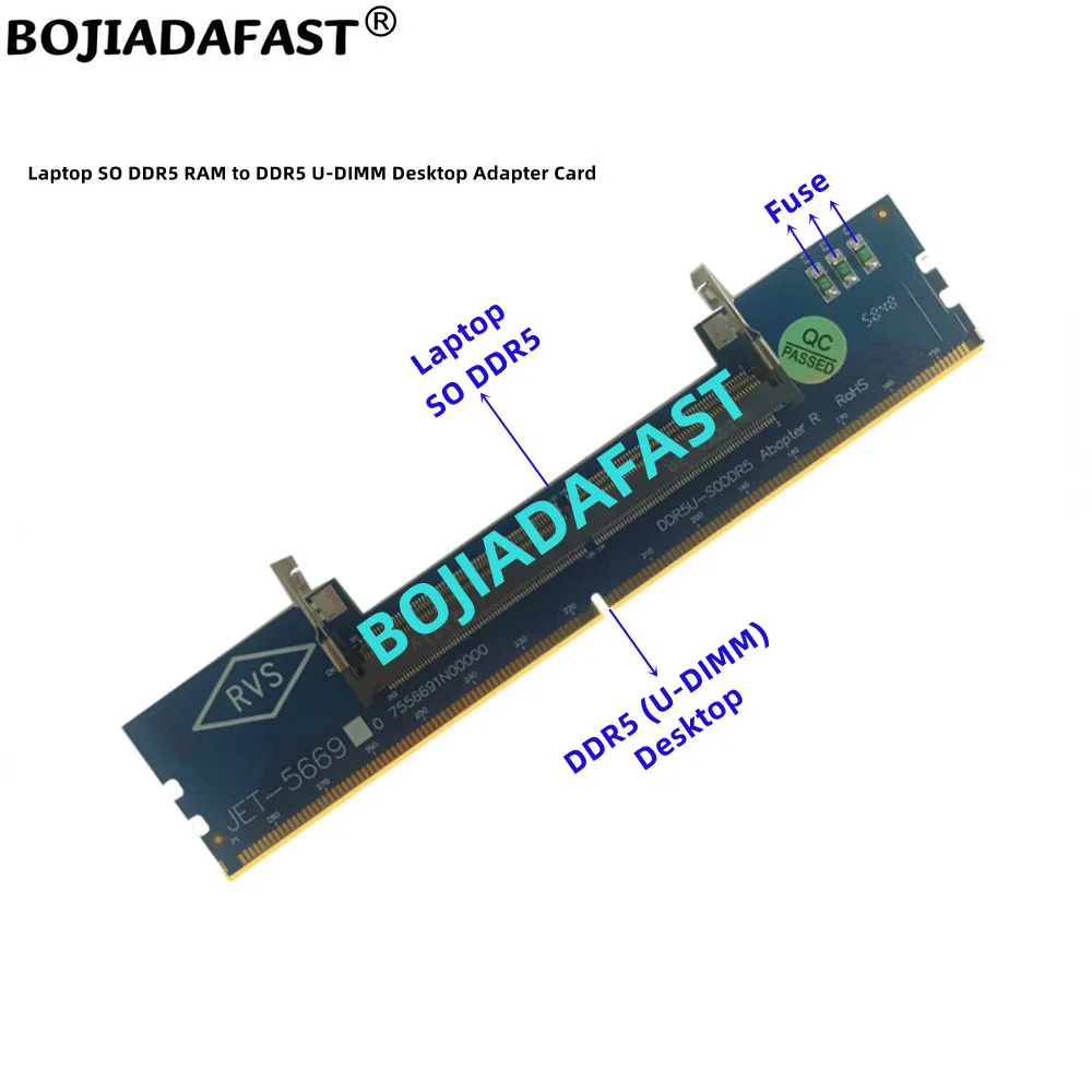 

Laptop SO DDR5 SODDR5 Memory RAM to Desktop DDR5 U-DIMM UDIMM Converter Adapter Test Protection Card