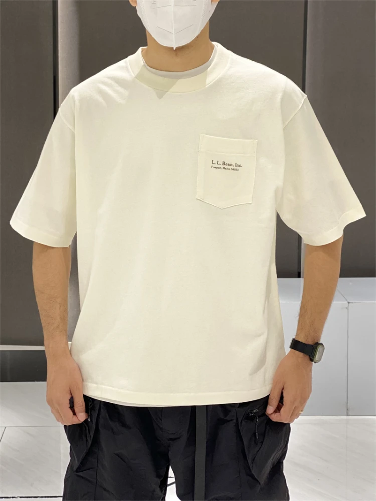 Sistema Beige Avanzado! ¡Recomendado! LLBEAN Camiseta japonesa Sle Fi Swan Deer con estampado de ciervo, camiseta de manga corta para hombre a la moda