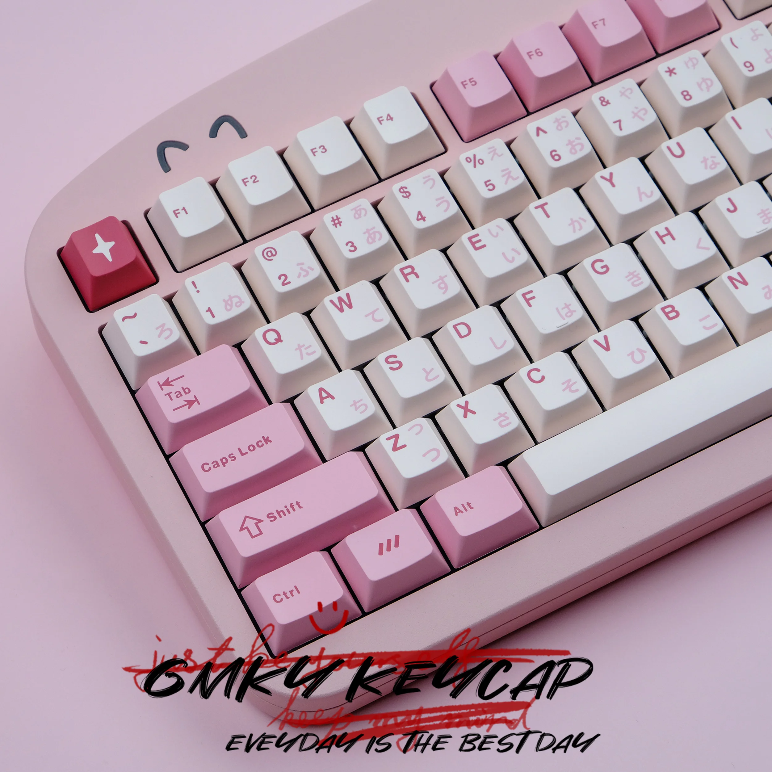 Imagem -02 - Gmky Rim Teclado Japonês Perfil Cereja Tiro Duplo Abs Flip Pbt Teclado Mecânico Interruptor mx