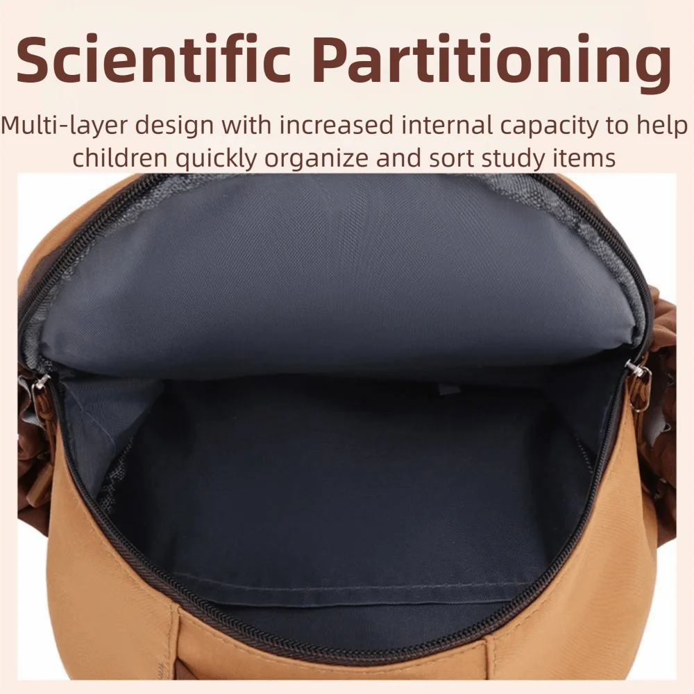 

Рюкзак для детского сада с рисунком капибары, легкий детский рюкзак с несколькими карманами, кавайный коричневый детский школьный рюкзак