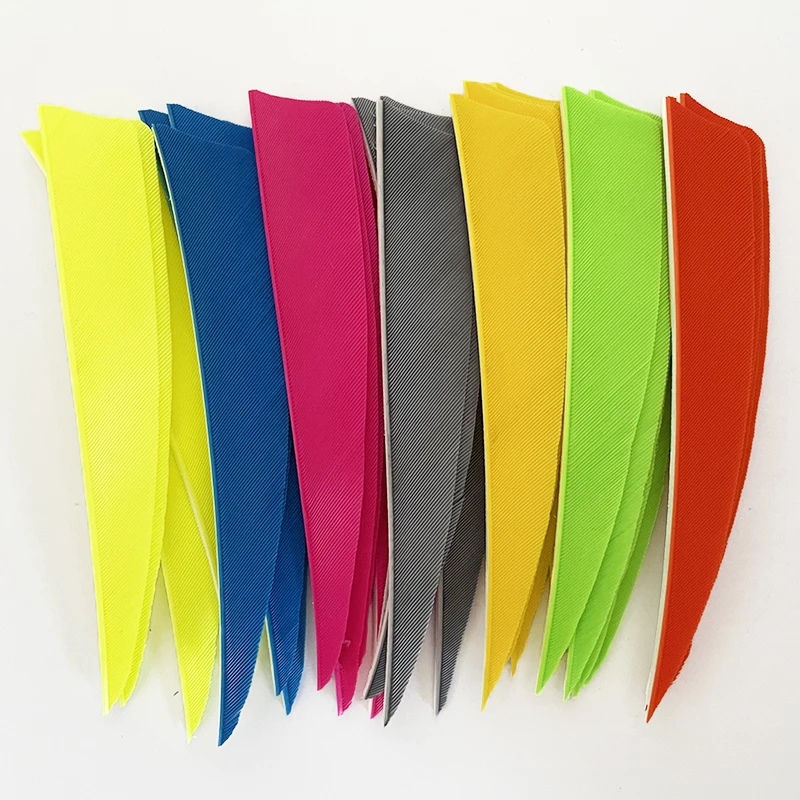 50 Pcs 4 Zoll Carbon Pfeil Federn Befiederung RW Schild Cut Türkei Federn Fletches Bogenschießen Bogen Jagd Zubehör – Detail 2
