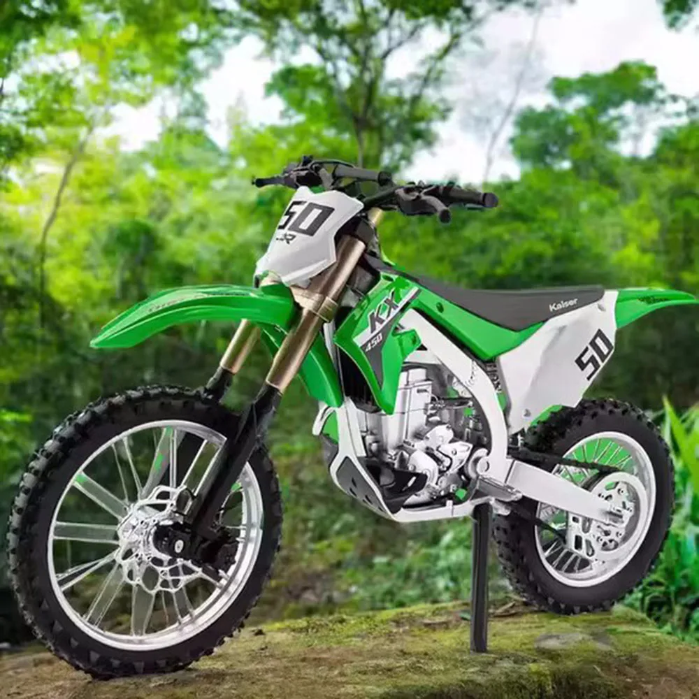 

1:12 Alloy Kawasaki KX450 Motorcycles Models Toys Diecast Cars Wheel Shock Absorption Mountain Motorcycle Children's Day Gifts