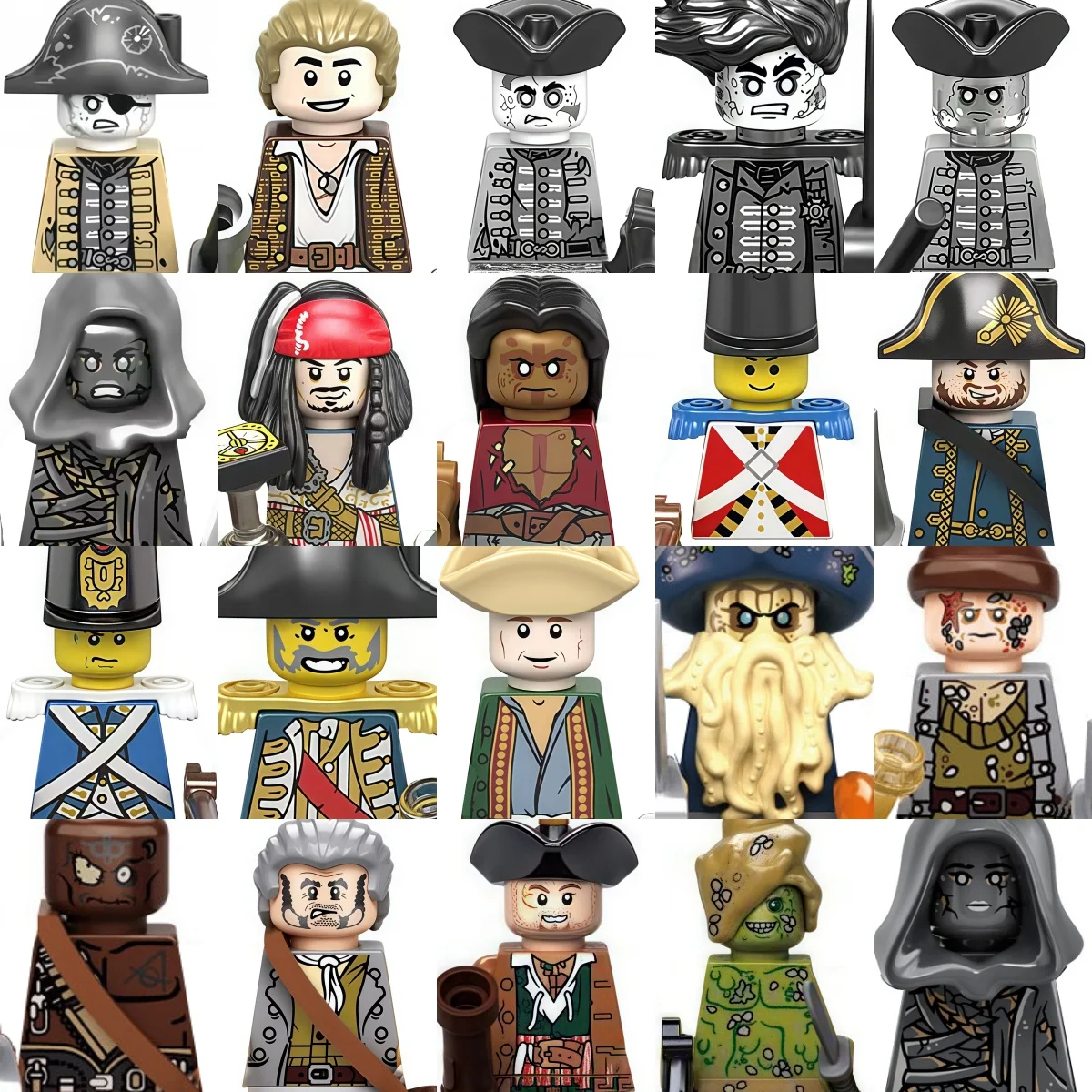 

Blocks Brick toys Pirates of the Caribbean Mini character Pirate Mermaid Soldier building blocks Hot toy children's party gift