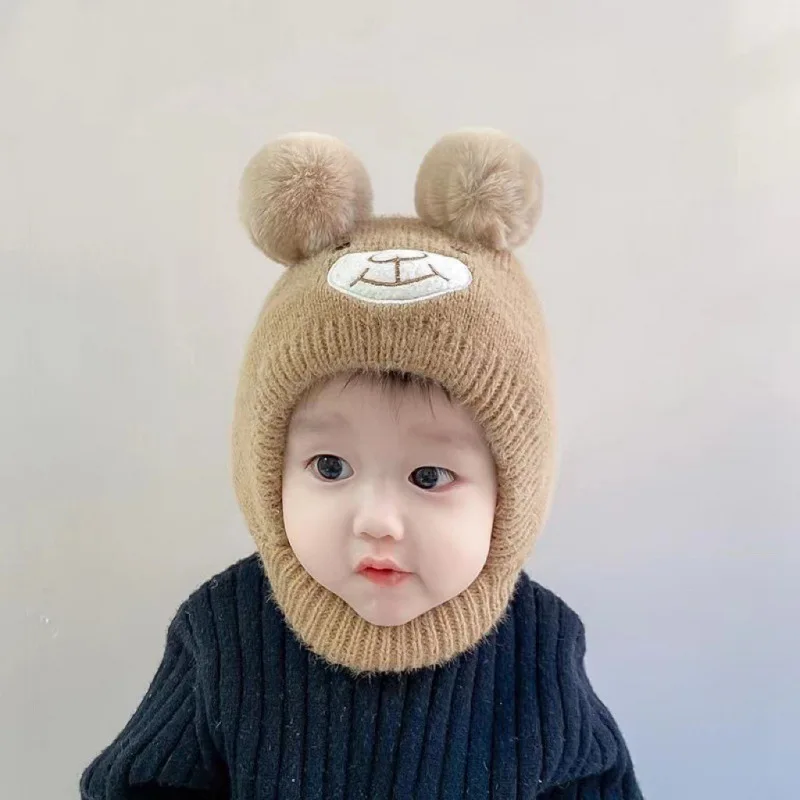 Baby Autumn And Cute Children Winter Wool Baby Ear Protection Knitted Hat