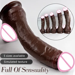 Huge Realistic Soft Dildo Skin Feeling Realistic Penis Soft Female Masturbator Double-layer Silicone Sex Toy Suction Cup Adults