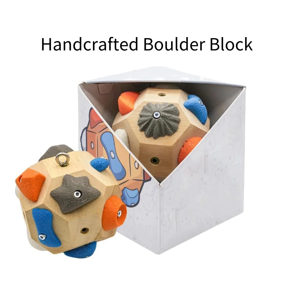 

Handcrafted Boulder Block - Build Strength and Precision Solid 10cm Wooden Boul