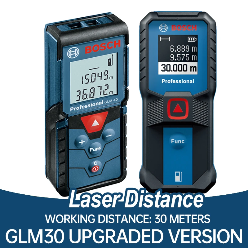 BOSCH Laser Rangefinder 30M 40M Laser Distance Meter Measure Laser Profesional GLM30 Upgraded Trena Laser Range Finder Test Tool