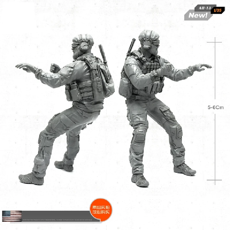 Figurine modèle en résine des Forces spéciales américaines Gk, Micro Miniature, modèle blanc imprimé en 3d, jouet, Kit non assemblé et non peint, 1/35