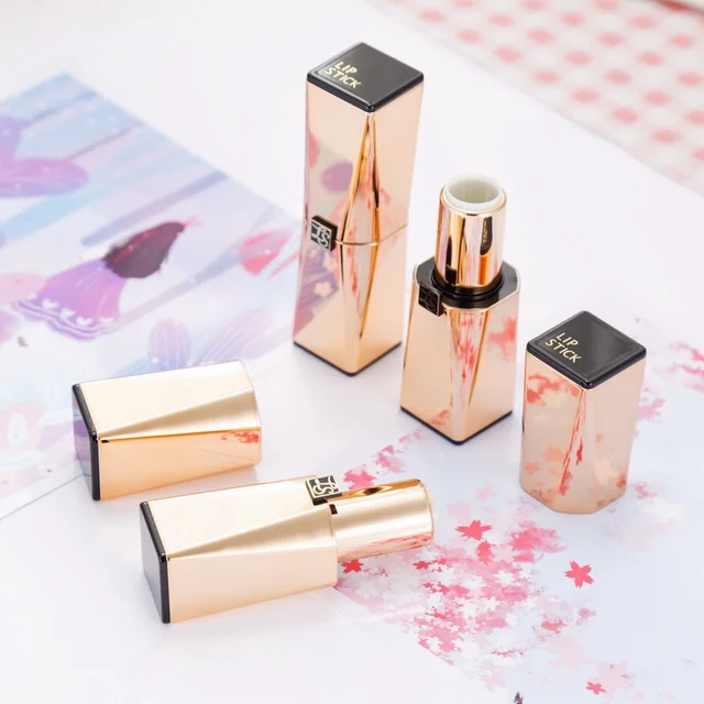 100Pcs High-end 55g Magnetic Closure Rose Gold Metal Empty Lipstick Tube With your own brand handmade lipstick case