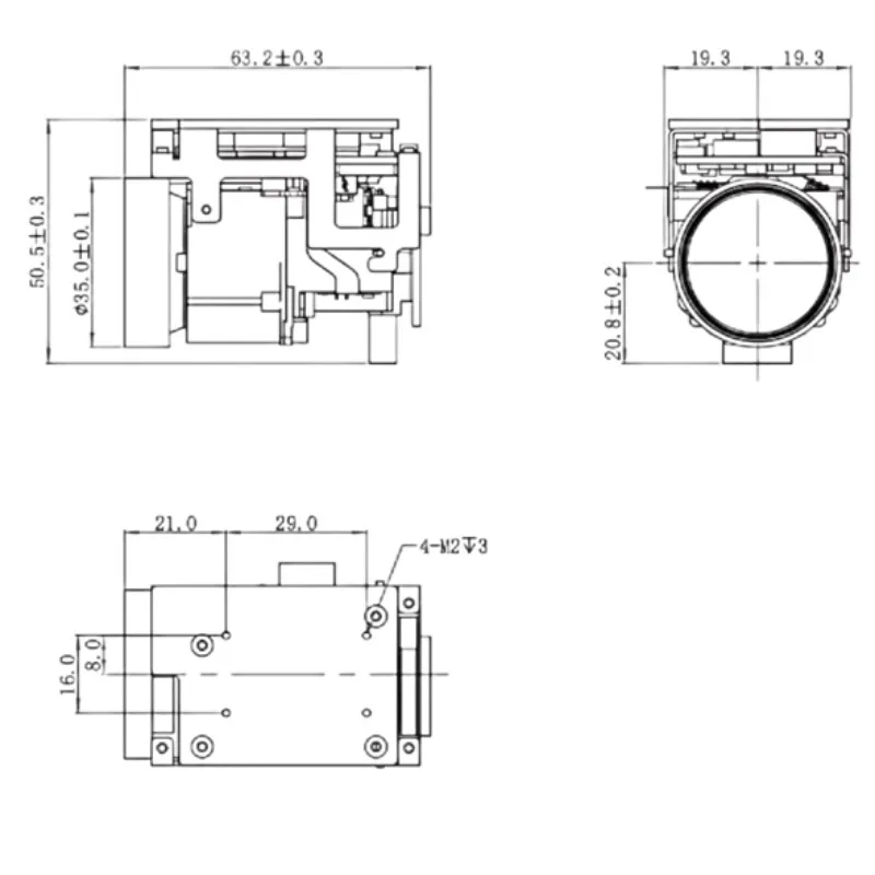 Compact 4MP 10* Zoom Camera Module 5-50mm Ultra Starlight 0.0005Lux For Robot Vision And Smart Traffic Systems