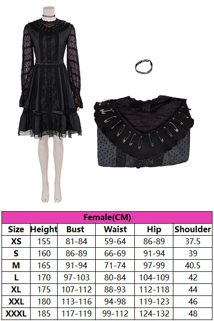 Lydia Deetz Cosplay Women Fantasia Black Music Performance Dress Collar Movie Beetle Disguise Costume Girls Outfits Halloween - AliExpress 200000532 Lydia Deetz Cosplay Women Fantasia Black Music Performance Dress Collar Movie Beetle Disguise Costume Girls Outfits Halloween - AliExpress 200000532
