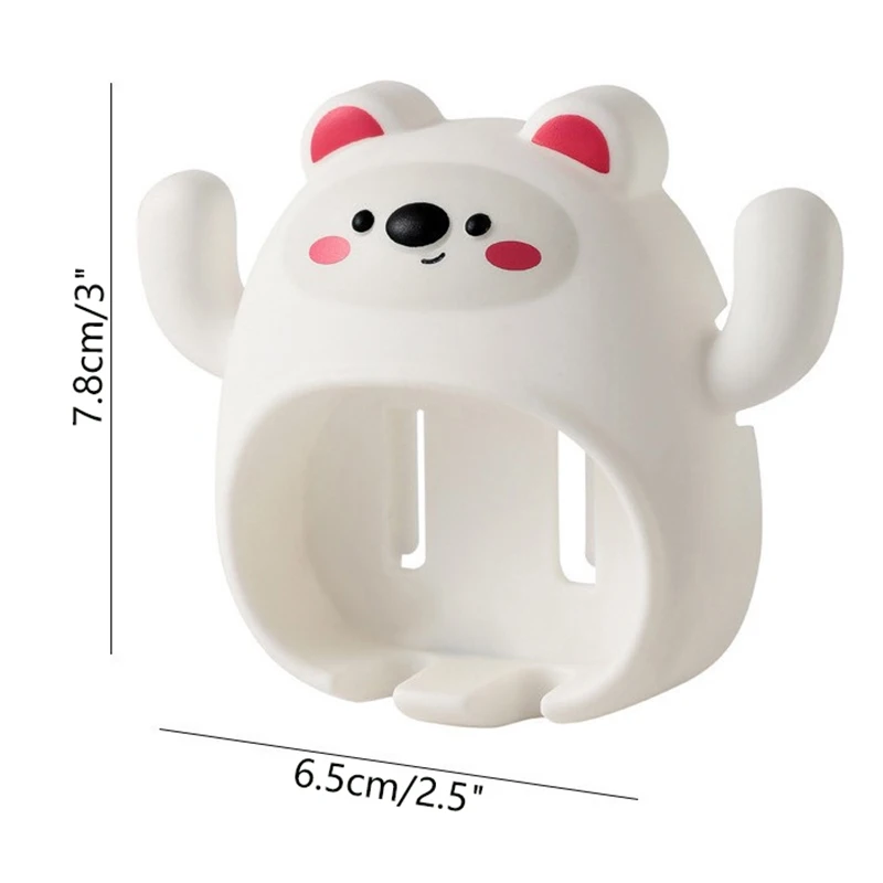 

Cartoon Toothbrush Holder Cute Funny Animal Wall Mount Hooks With Wall Suction Cup Bathroom Decor Accessories Gift For Kids