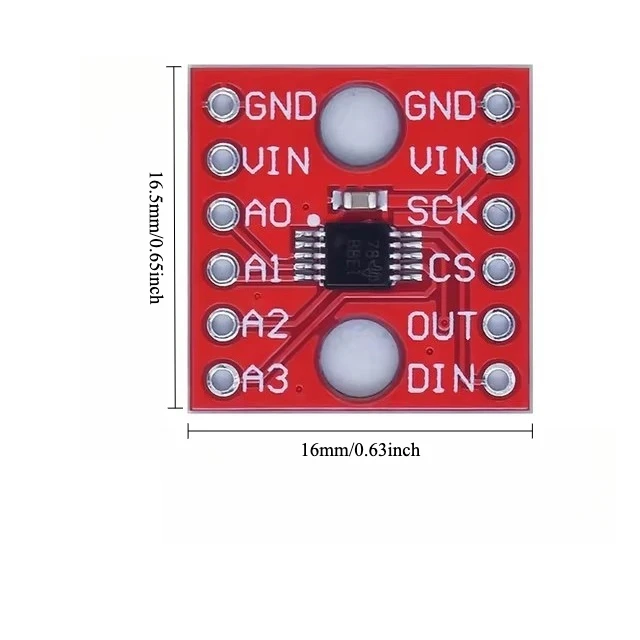 ADS1118 16 Bit ADC Module SPI Interface Analog to Digital Converter for Arduino Current Voltage Acquisition