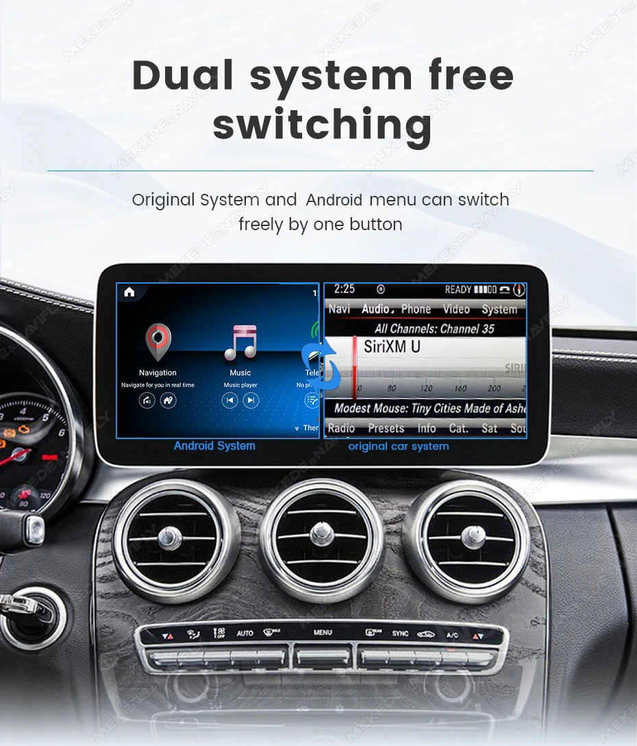 MEKEDE EU Duty Free Qualcomm Snapdragon 680 für Mercedes Benz C W205-GLC 2014 - 2018 NTG5.0 System Autoradio Intelligentes System Multimedia-Player Kabelloses Carplay Android Auto 4G DSP GPS-Navigation WIFI 1920*720 – Detail 17