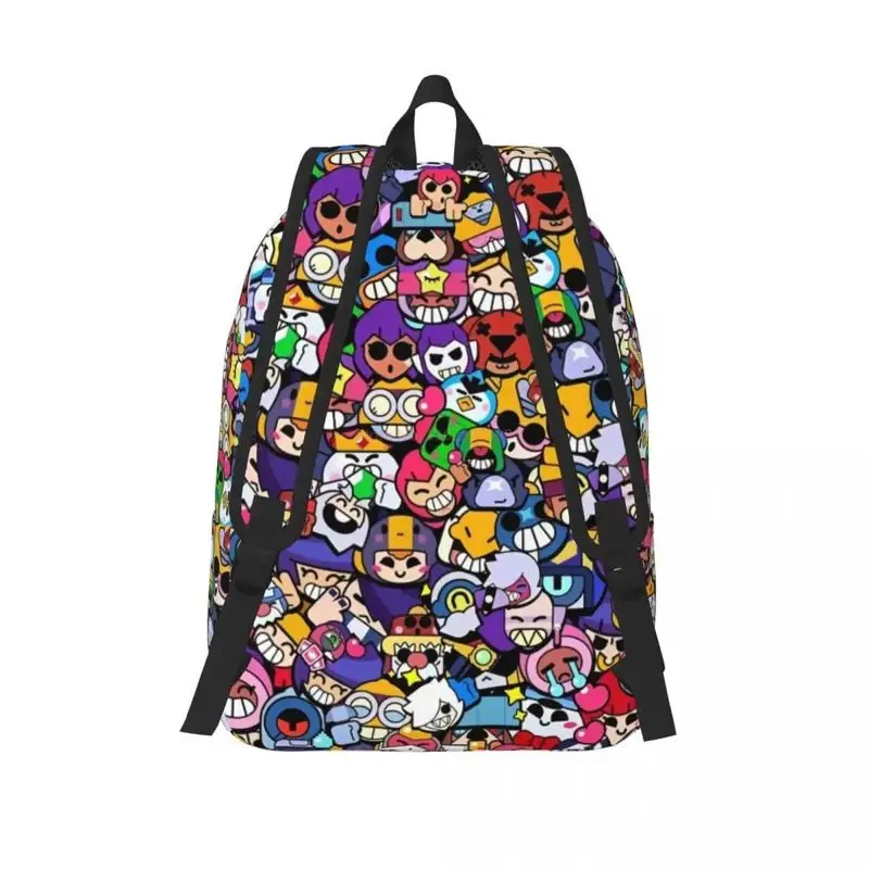 2024 Brawled Game Logo Backpack For Boy Girl Kids Student School Bookbag Cartoon Canvas Daypack Preschool Primary Bag Hiking