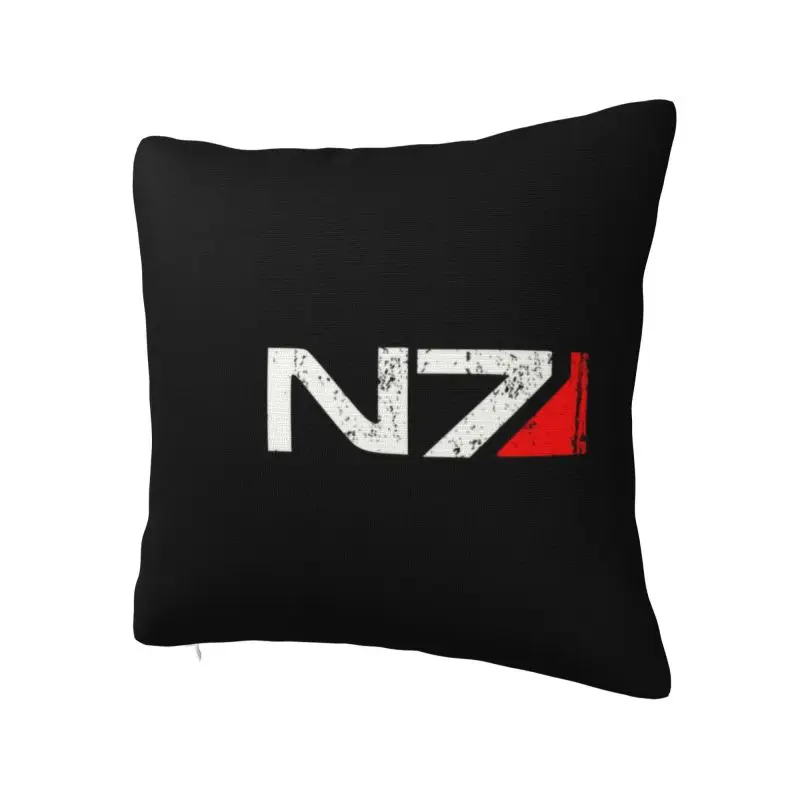 Luxury Mass Effect N7 Sofa Cushion Cover Velvet Alliance Military Emblem Video Game Throw Pillow Case Living Room Decoration