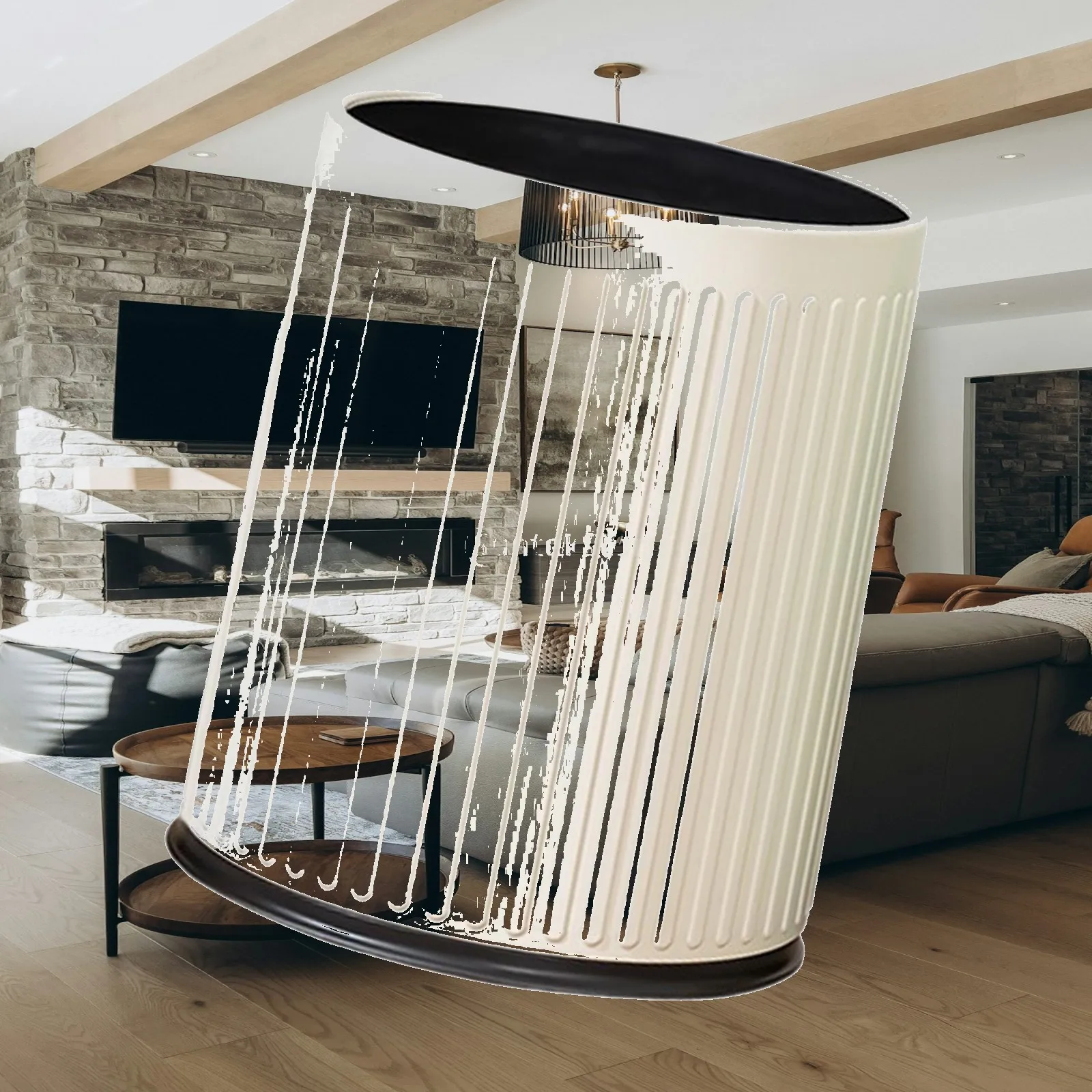 

Open Top Trash Can without Lid Portable for Living Room Guestroom Restaurant