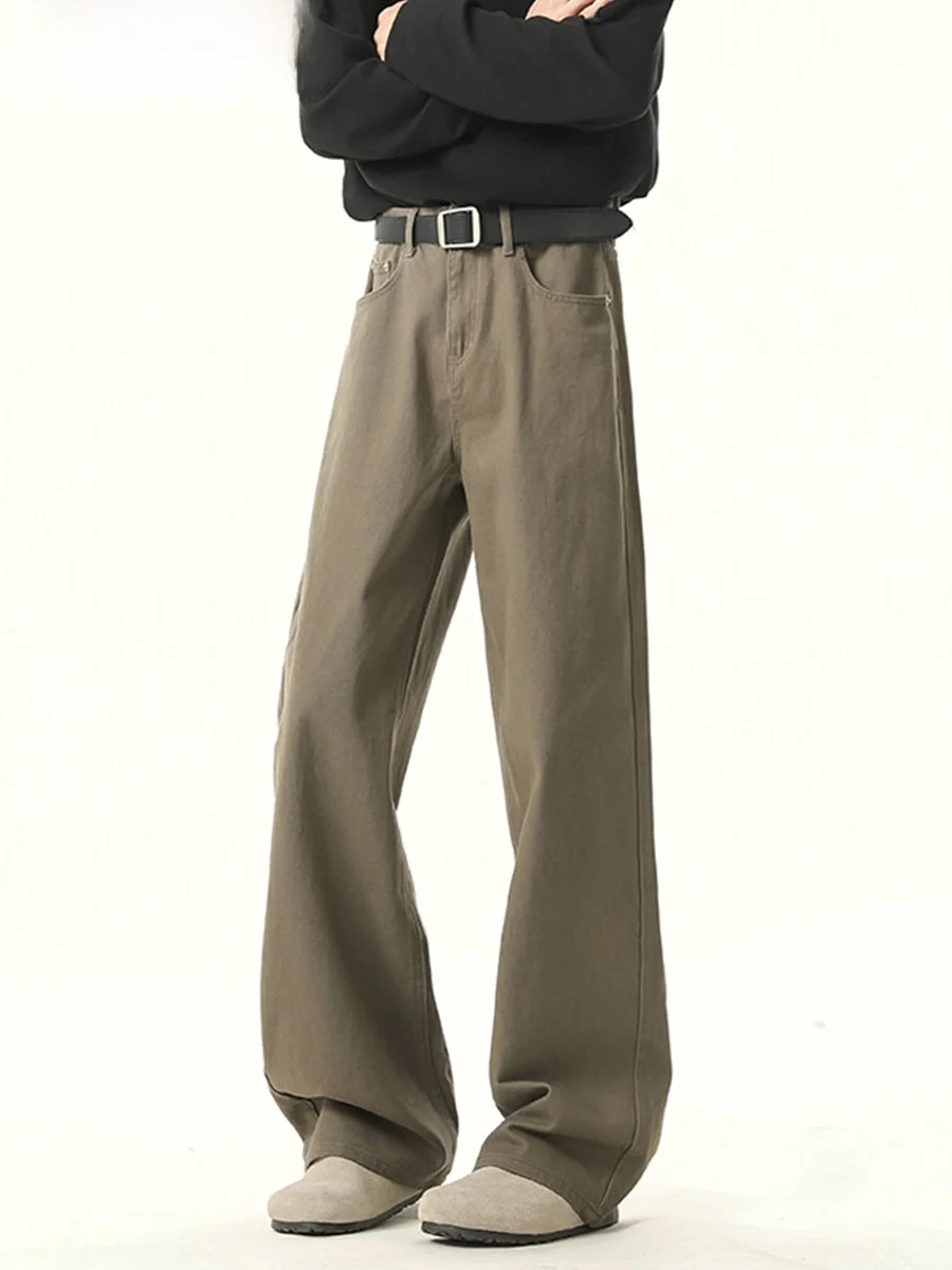 

NELY American Sle Casual Pants Men's Spring Trendy Cleanfit Pants Versatile Straight Leg Long Pants Youthful Leisure