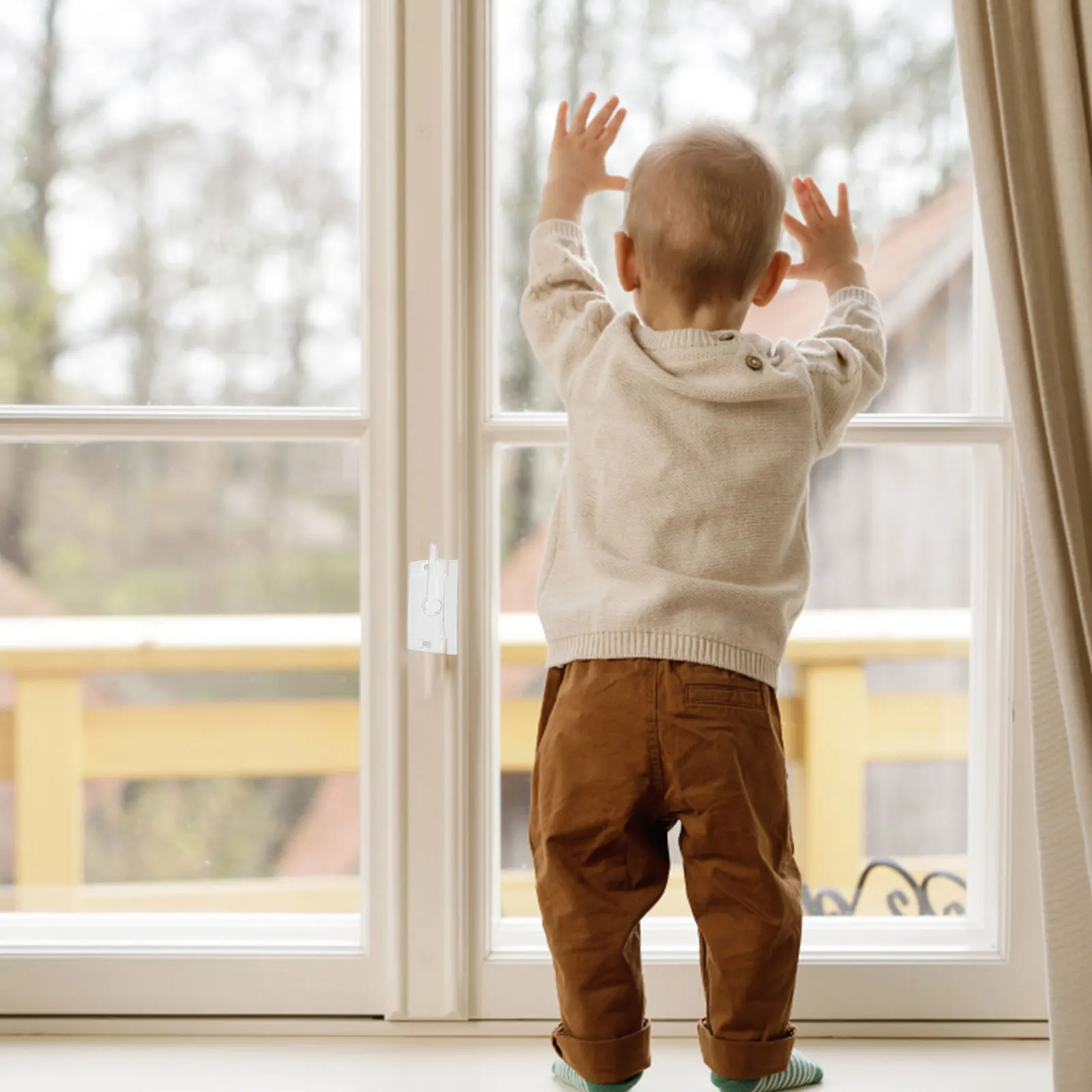 

6Sets Crescent Window Lock Zinc Alloy Sliding Sash Latch for Secure Bedroom Study Room Privacy Right Side Window Latch