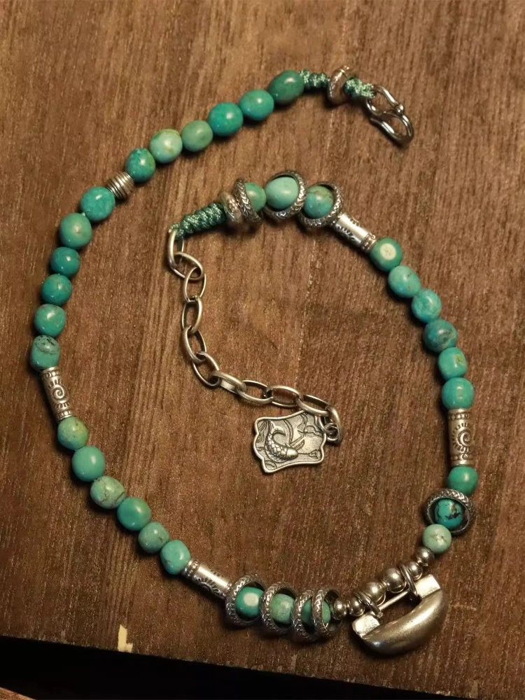 새로운 중국 스타일의 청록색 파란색 발찌 여성 틈새 디자인 이국적인 발찌