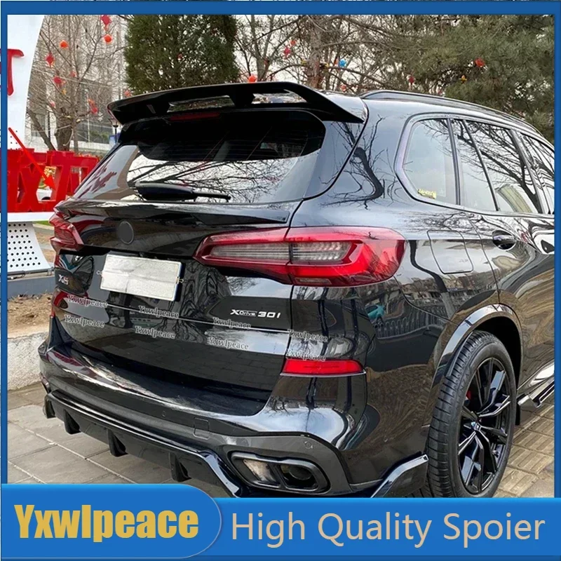 For BMW X5 G05 Spoiler 2019-2023 High Quality ABS Glossy Black/ Real carbon Fiber Rear Trunk Spoiler Body Kit Accessories