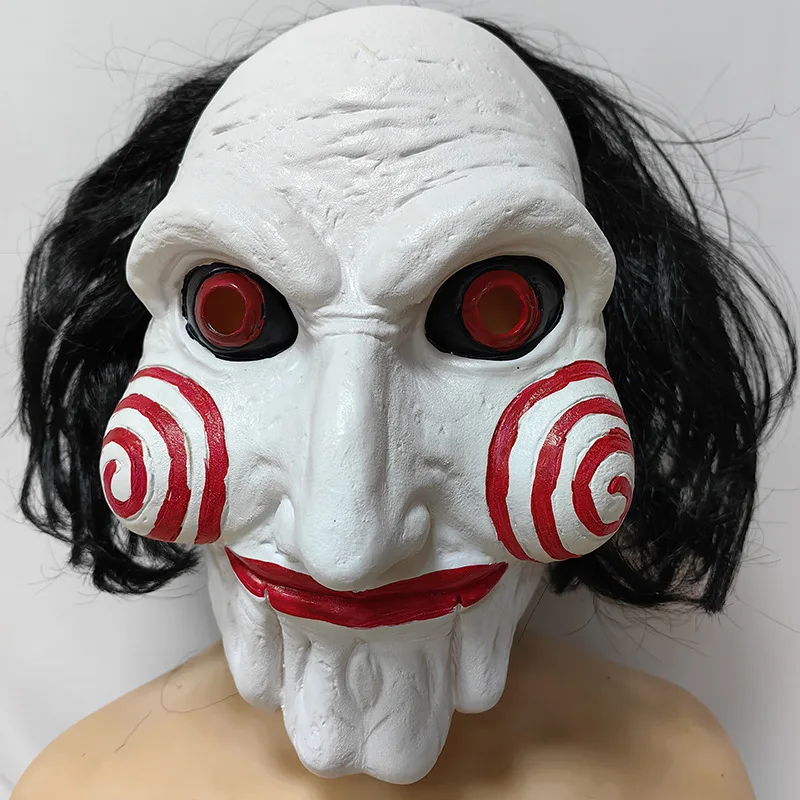 Horror Demon Jigsaw Saw Mask Cosplay Saw X Scary Killers Latex Helmet Halloween Party Costume Masks Adult One Size