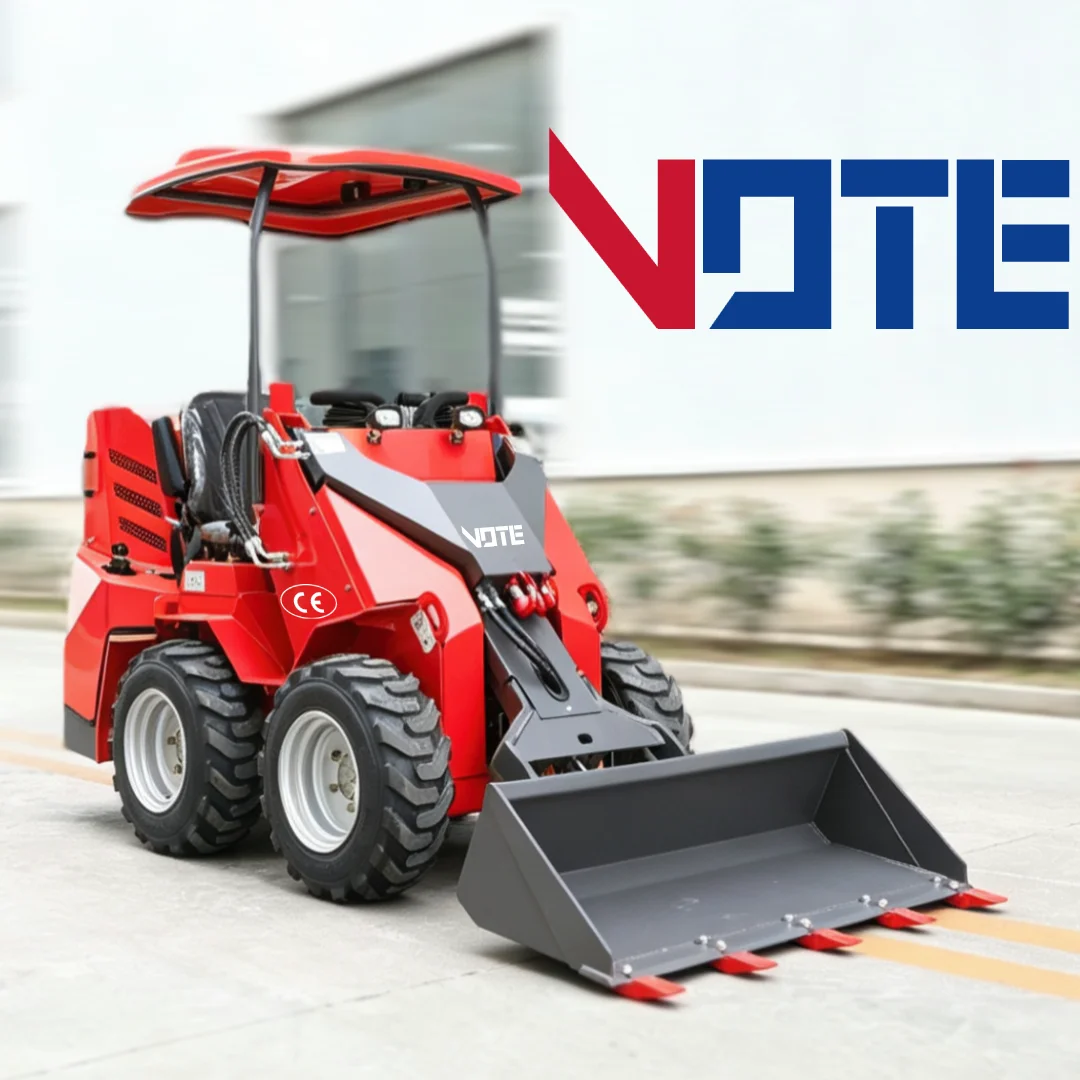 Mini-chargeuse compacte CE avec moteur Euro5, hydraulique multifonctionnelle, idéale pour la construction agricole et la manutention de matériaux