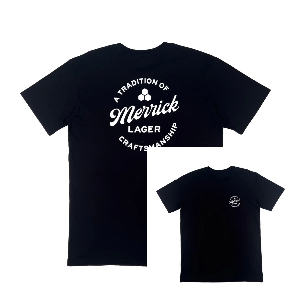 White Merrick Lager Circle Outdoor Surfing Trendy Brand T-shirt Cotton Graphic Tee Men Women Summer Streetwear