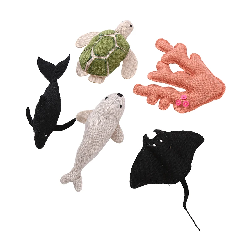 The new canvas collection of Sea creatures includes sound paper bite resistant interactive play pet supplies