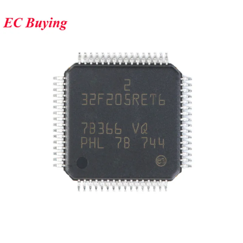 2Pcs/1pc STM32F205RET6 STM32F205 STM32 F205RET6 F205RE LQFP-64 Cortex-M3 32-bit Microcontroller MCU IC Controller Chip