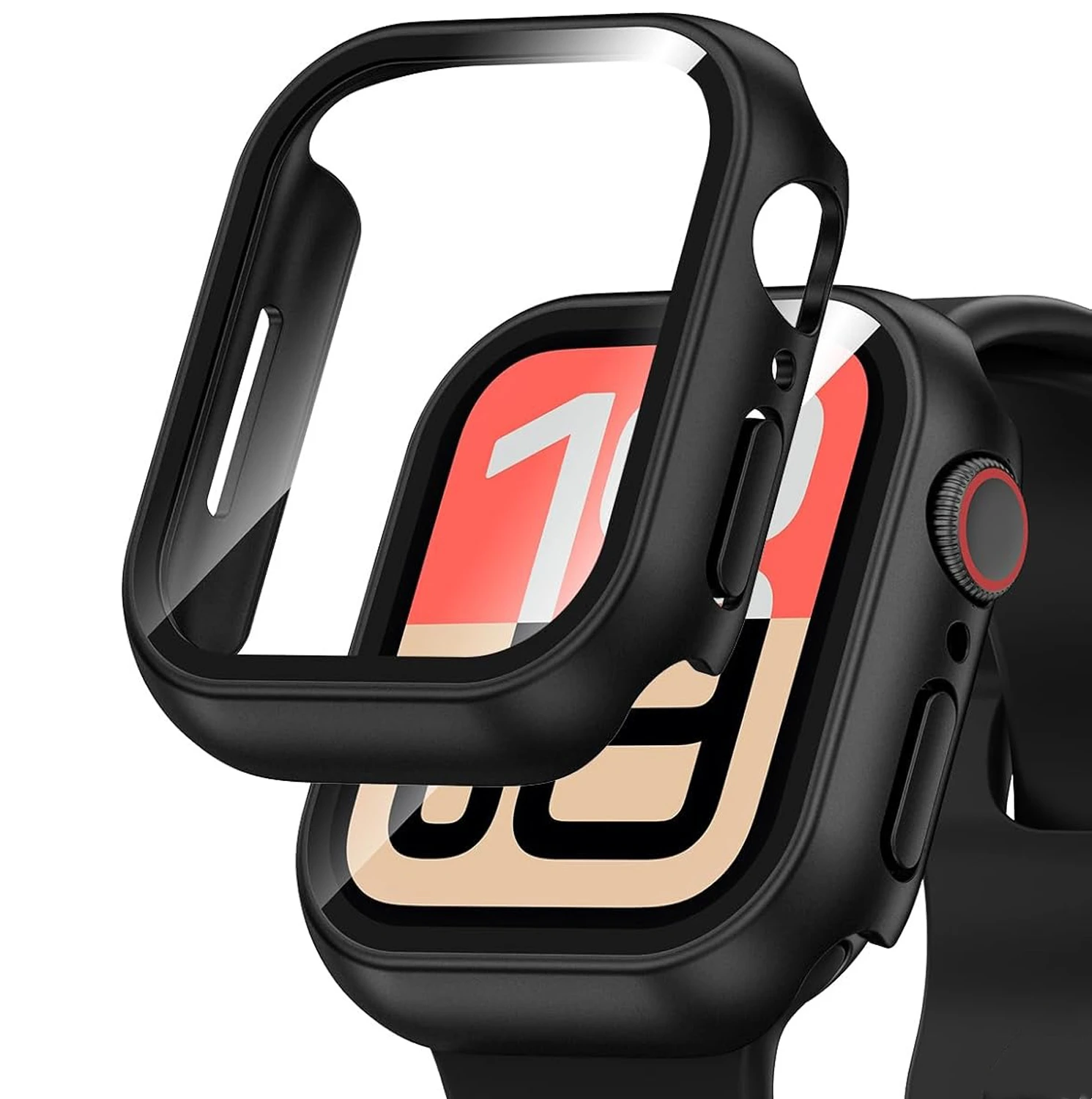 Glas+Schutzhülle für Apple Watch Case 11 10 9 8 7 6 SE 5 Ultra Zubehör Displayschutz iWatch Serie 44mm 40mm 41 49 45mm 42mm 46mm